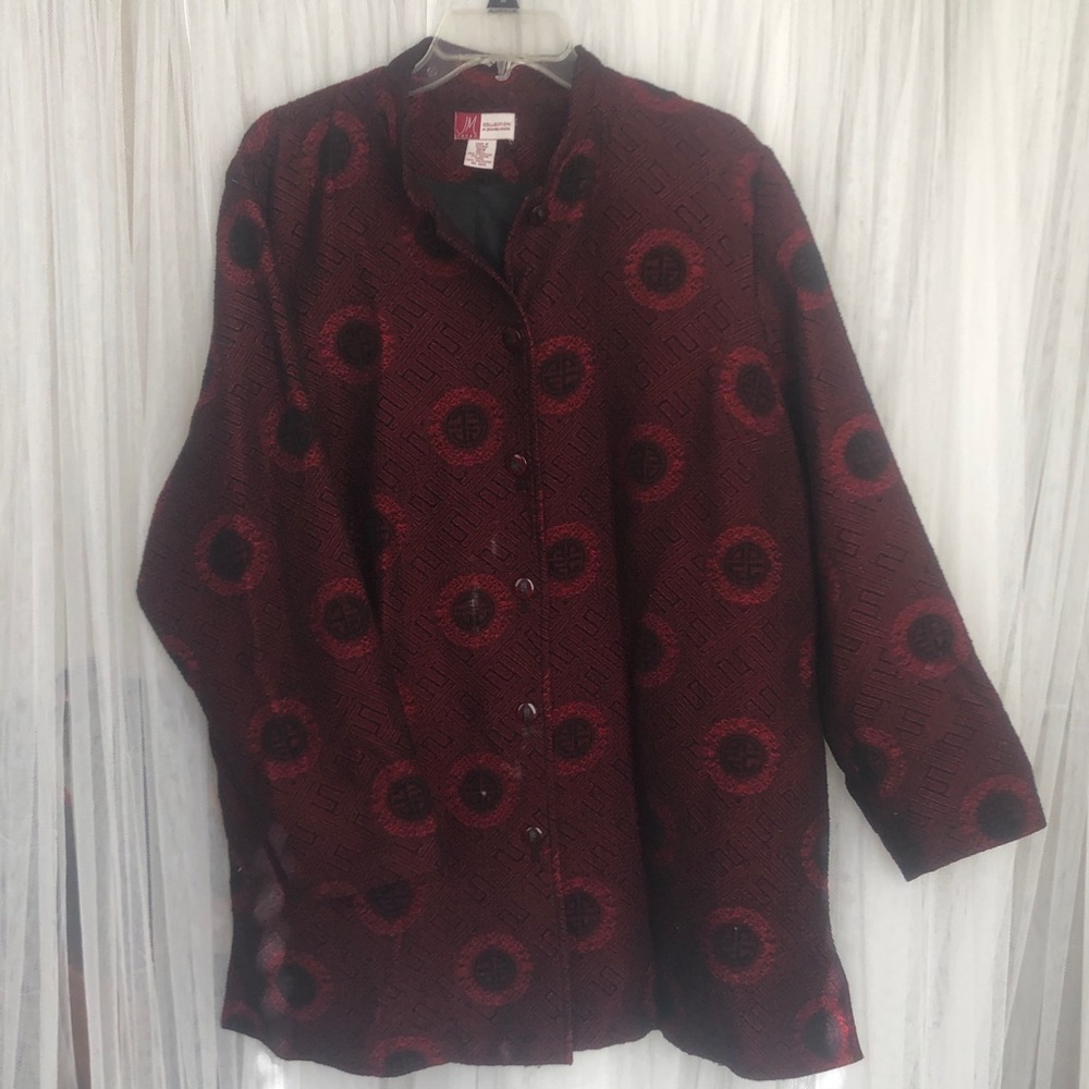 Red and Black Pea Coat